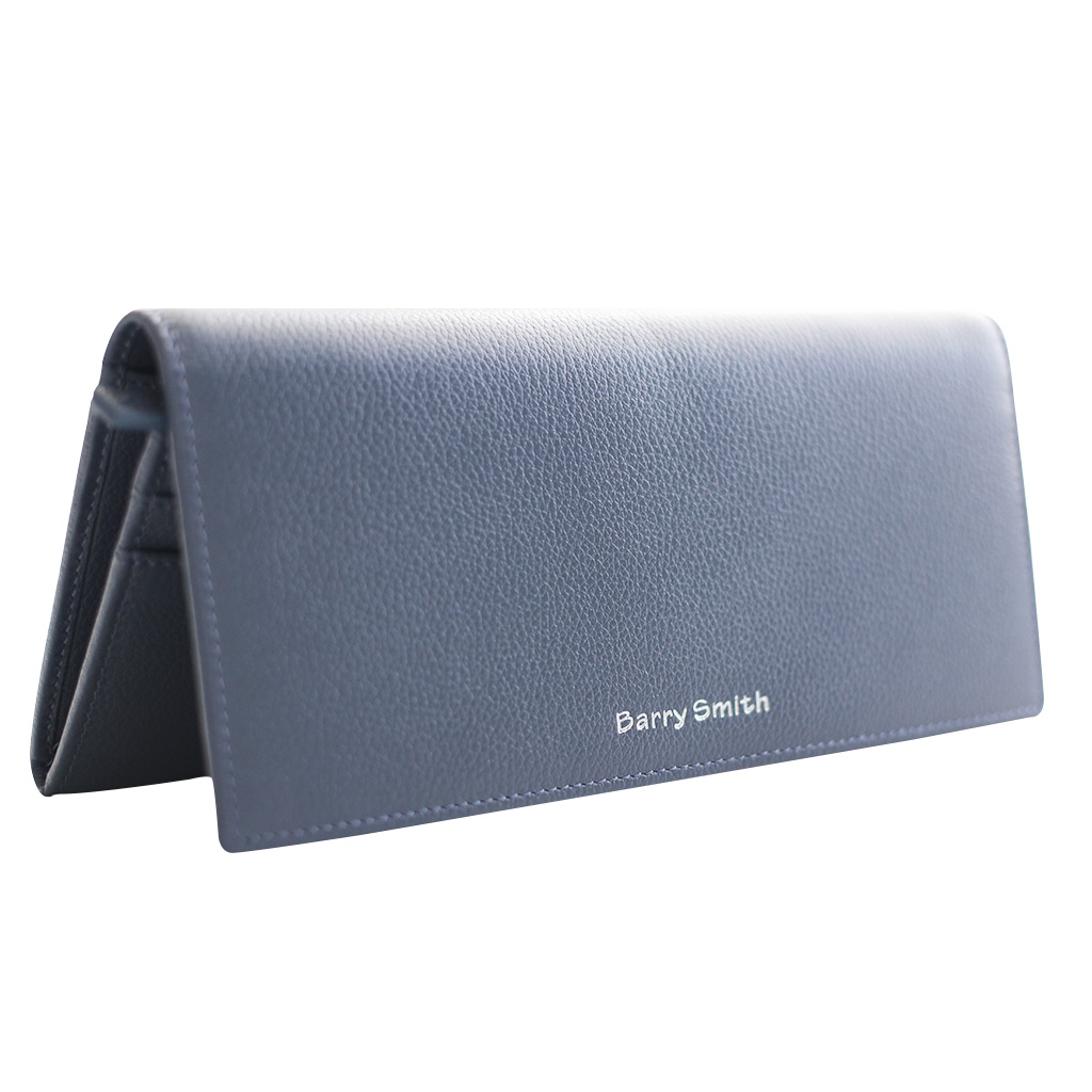 Barry Smith Long Wallet With RFID Protection (Blue) — Cuir Group